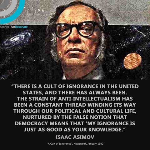 Asimov on proud ignorance