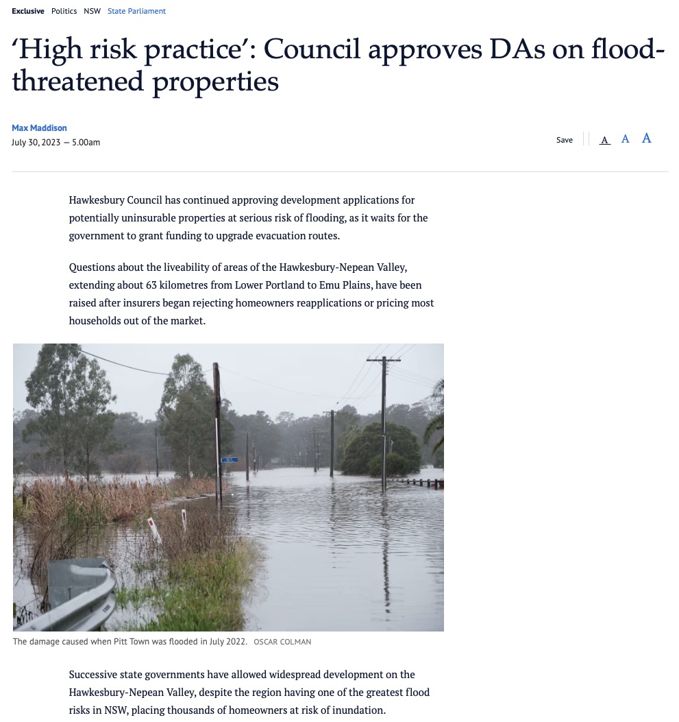 Should development be allowed on our floodplain?