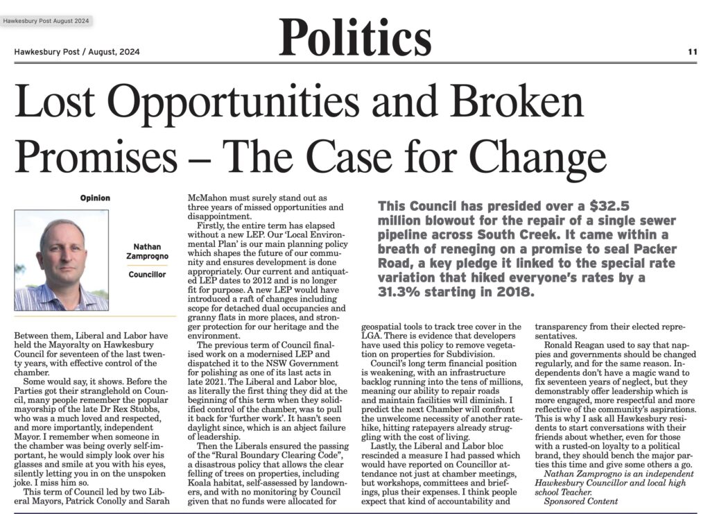 Lost opportunities and broken promises – The case for change