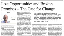 Lost opportunities and broken promises – The case for change