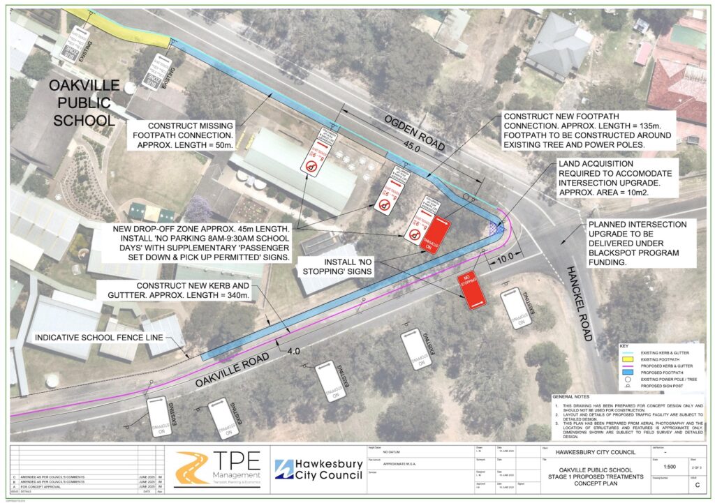 Proposed footpath improvements which align with the works I have asked for