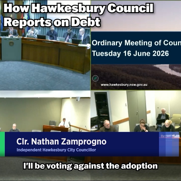 How much debt is Hawkesbury Council in?